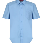 2-Pack Boys Short Sleeve NON IRON SKY BLUE Shirts (Twin Pack)