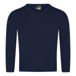 Haberdasher's Aske's Knitted Navy V-Neck Jumper